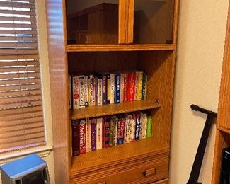 Bookcase, Books, Speakers