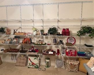 Candles, Faux plants, Pillows, frames, etc.