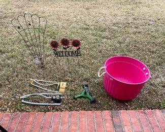 Yard art, sprinklers