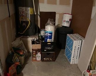 Air filters, gardening supplies, ironing board