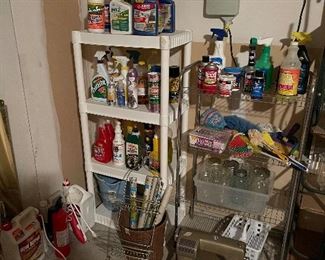Cleaning supplies, gardening supplies