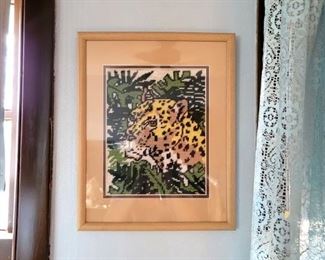 Needlepoint framed art