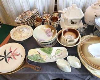 Vintage china and serving pieces