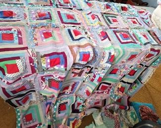 Hand-made partial quilt