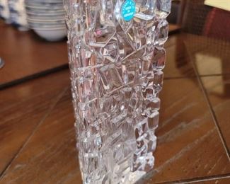 Tiffany cut rock crystal vase