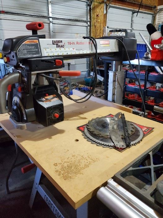 craftsman professional laser trac 10in radial arm saw