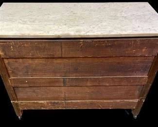Antique Eastlake Marble-top 4-Drawer Chest