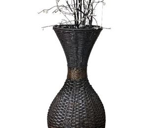 WICKER VASE WITH LED BRANCHES