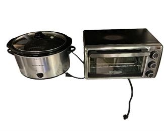 SLOW COOKER, TOASTER OVEN