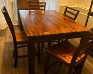 Wooden Dining Set 5 pc