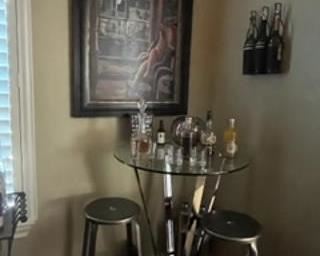 Bar Hightop table and barstools