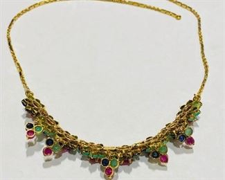 The 14K Yellow Gold 14.7 Grams All Genuine Emerald Sapphire Ruby Necklace shown, and/or similar products are available for shipping or for browsing and purchase at Tysons Jewelry. The price is $500.

Please text or call 7032689529 for inquiries, or visit Tysons Jewelry located at:

8373 Leesburg Pike #12, Vienna Virginia 22182

Additional pictures are available upon request, or more pictures can be viewed on the Facebook listing: https://www.facebook.com/marketplace/item/867686177985328/

We buy gold and precious metals at 95%. Please see our website to learn more about specific prices, our other products/services & additional ways to get in contact:

https://tysonsjewelry.net

Jewelry resizing, and repair services are available at the store. Inquiries regarding gold, silver, precious metals, coins, watches, diamonds, cars, and collectibles are welcome!