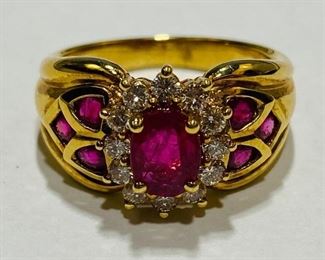 The 18K Yellow Gold 1.40 Carat Rubies 0.59 Carat Diamonds 7 Grams Size 6.5 Ring shown, and/or similar products are available for shipping or for browsing and purchase at Tysons Jewelry. The price is $1400.

Please text or call 7032689529 for inquiries, or visit Tysons Jewelry located at:

8373 Leesburg Pike #12, Vienna Virginia 22182

Additional pictures are available upon request.

We buy gold and precious metals at 95%. Please see our website to learn more about specific prices, our other products/services & additional ways to get in contact:

https://tysonsjewelry.net

Jewelry resizing, and repair services are available at the store. Inquiries regarding gold, silver, precious metals, coins, watches, diamonds, cars, and collectibles are welcome!