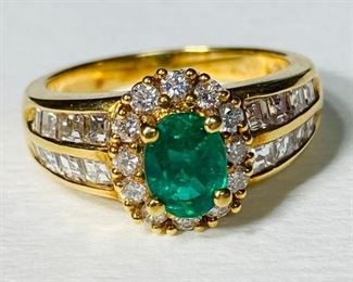 The 18K Yellow Gold 0.80 Carat Emerald 1 Carat Total Diamonds 6.2 Grams Size 6.5 Ring shown, and/or similar products are available for shipping or for browsing and purchase at Tysons Jewelry. The price is $1650.

Please text or call 7032689529 for inquiries, or visit Tysons Jewelry located at:

8373 Leesburg Pike #12, Vienna Virginia 22182

Additional pictures are available upon request.

We buy gold and precious metals at 95%. Please see our website to learn more about specific prices, our other products/services & additional ways to get in contact:

https://tysonsjewelry.net