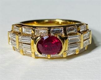 The 18K Yellow Gold 1.21 Carat Ruby 2.04 Carat Diamonds 7.8 Grams Size 6.5 Ring shown, and/or similar products are available for shipping or for browsing and purchase at Tysons Jewelry. The price is $3680.

Please text or call 7032689529 for inquiries, or visit Tysons Jewelry located at:

8373 Leesburg Pike #12, Vienna Virginia 22182

Additional pictures are available upon request.

We buy gold and precious metals at 95%. Please see our website to learn more about specific prices, our other products/services & additional ways to get in contact:

https://tysonsjewelry.net