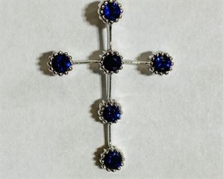 The 14K White Gold 0.59 Carat Sapphire 1.7 Grams Cross Pendant shown, and/or similar products are available for shipping or for browsing and purchase at Tysons Jewelry. The price is $200.

Please text or call 7032689529 for inquiries, or visit Tysons Jewelry located at:

8373 Leesburg Pike #12, Vienna Virginia 22182

Additional pictures are available upon request.

We buy gold and precious metals at 95%. Please see our website to learn more about specific prices, our other products/services & additional ways to get in contact:

https://tysonsjewelry.net

Jewelry resizing, and repair services are available at the store. Inquiries regarding gold, silver, precious metals, coins, watches, diamonds, cars, and collectibles are welcome!