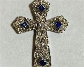 The 14K White Gold Diamonds Sapphires 1.9 Grams Cross Pendant shown, and/or similar products are available for shipping or for browsing and purchase at Tysons Jewelry. The price is $300.

Please text or call 7032689529 for inquiries, or visit Tysons Jewelry located at:

8373 Leesburg Pike #12, Vienna Virginia 22182

Additional pictures are available upon request.

We buy gold and precious metals at 95%. Please see our website to learn more about specific prices, our other products/services & additional ways to get in contact:

https://tysonsjewelry.net

Jewelry resizing, and repair services are available at the store. Inquiries regarding gold, silver, precious metals, coins, watches, diamonds, cars, and collectibles are welcome!