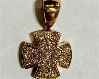 The 14K Pink Gold 0.45 Carat Diamonds 2.8 Grams Pendant shown, and/or similar products are available for shipping or for browsing and purchase at Tysons Jewelry. The price is $650.

Please text or call 7032689529 for inquiries, or visit Tysons Jewelry located at:

8373 Leesburg Pike #12, Vienna Virginia 22182

Additional pictures are available upon request.

We buy gold and precious metals at 95%. Please see our website to learn more about specific prices, our other products/services & additional ways to get in contact:

https://tysonsjewelry.net

Jewelry resizing, and repair services are available at the store. Inquiries regarding gold, silver, precious metals, coins, watches, diamonds, cars, and collectibles are welcome!