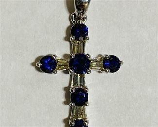 The 14K White Gold 0.30 Carat Sapphires 2.2 Grams Cross Pendant shown, and/or similar products are available for shipping or for browsing and purchase at Tysons Jewelry. The price is $730.

Please text or call 7032689529 for inquiries, or visit Tysons Jewelry located at:

8373 Leesburg Pike #12, Vienna Virginia 22182

Additional pictures are available upon request.

We buy gold and precious metals at 95%. Please see our website to learn more about specific prices, our other products/services & additional ways to get in contact:

https://tysonsjewelry.net

Jewelry resizing, and repair services are available at the store. Inquiries regarding gold, silver, precious metals, coins, watches, diamonds, cars, and collectibles are welcome!