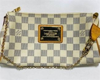 This Louis Vuitton Damier Azur Pochette Eva Crossbody 2way 860247 is for sale. The price is $400. Here are more details: Width (inch) : 9.84 inch(approx)
Width (cm) : 25 cm(approx) Height (inch) : 5.11 inch(approx) Height (cm) : 13 cm(approx) Depth (inch) : 1.57 inch(approx) Depth (cm) : 4 cm(approx) Handle (inch) : 14.96 inch Handle (cm) : 38 cm Shoulder (inch) : 47.24 inch Shoulder (cm) : 120 cm Made in Paris France Code, Number etc. : DU4079 Excellent Condition Please text or call 7032689529 for inquiries, or visit Tysons Jewelry located at:
8373 Leesburg Pike #12, Vienna Virginia 22182
More pictures can be viewed on our Google Store, in the Handbag section: https://www.google.com/search?sxsrf=ALiCzsYHEh6MymF3dh25wQbEPXID2RYzfQ:1666110762177&q=Tysons+Jewelry&ludocid=3482357705316567291&gsas=1&lsig=AB86z5XerEnRdcJpYBZr7pId48ad&sa=X&ved=2ahUKEwi79oqhmur6AhXEUjUKHfYbDXMQhecIegQIFhAN&biw=1873&bih#lpc=lpc