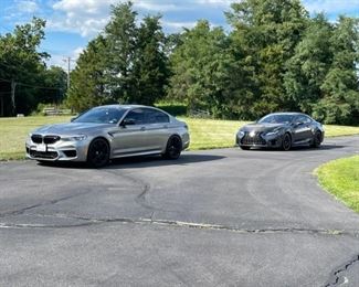 The 2020 BMW M5 Competition and 2021 Lexus RCF Fuji shown are for sale.
Both cars are in excellent condition.
First Owner for both cars,
17900 Miles for the BMW, 4850 Miles for the Lexus, 
The VIN for the BMW is WBSJF0C06LB449084
the VIN for the Lexus is JTHYP5BCOM5008061
$87,000 for the Lexus,
$88,000 for the BMW. 
The prices shown are the final bottom prices.
For inquiries, please call or text 7032689529 or visit Tysons Jewelry located at: 8373 Leesburg Pike #12, Vienna Virginia 22182 More pictures can be viewed on our Google Store, in the 2020 BMW M5 Competition &  2021 Lexus RCF Fuji sections: https://www.google.com/search?sxsrf=ALiCzsYHEh6MymF3dh25wQbEPXID2RYzfQ:1666110762177&q=Tysons+Jewelry&ludocid=3482357705316567291&gsas=1&lsig=AB86z5XerEnRdcJpYBZr7pId48ad&sa=X&ved=2ahUKEwi79oqhmur6AhXEUjUKHfYbDXMQhecIegQIFhAN&biw=1873&bih=961&dpr=1#lpc=lpc&scso=_ONVOY-3ZNIOj5NoPw42_mAg_109:0