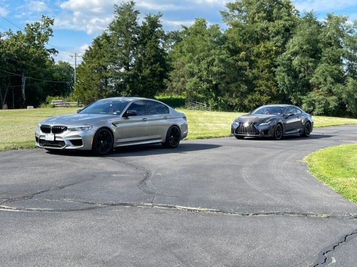 The 2020 BMW M5 Competition and 2021 Lexus RCF Fuji shown are for sale.
Both cars are in excellent condition.
First Owner for both cars,
17900 Miles for the BMW, 4850 Miles for the Lexus,
The VIN for the BMW is WBSJF0C06LB449084
the VIN for the Lexus is JTHYP5BCOM5008061
$87,000 for the Lexus,
$88,000 for the BMW.
The prices shown are the final bottom prices.
For inquiries, please call or text 7032689529 or visit Tysons Jewelry located at: 8373 Leesburg Pike #12, Vienna Virginia 22182 More pictures can be viewed on our Google Store, in the 2020 BMW M5 Competition & 2021 Lexus RCF Fuji sections: https://www.google.com/search?sxsrf=ALiCzsYHEh6MymF3dh25wQbEPXID2RYzfQ:1666110762177&q=Tysons+Jewelry&ludocid=3482357705316567291&gsas=1&lsig=AB86z5XerEnRdcJpYBZr7pId48ad&sa=X&ved=2ahUKEwi79oqhmur6AhXEUjUKHfYbDXMQhecIegQIFhAN&biw=1873&bih=961&dpr=1#lpc=lpc&scso=_ONVOY-3ZNIOj5NoPw42_mAg_109:0