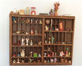 Love Miniatures 2 Eclectic Display Boxes, including Hamilton Mfg. Co. and Assortment of Treasures