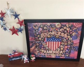 Patriotic Decor, including Annalee Patriotic Kitty Cat