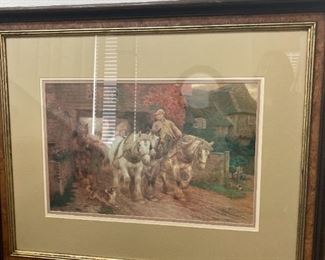 Print of Clydesdales in Country