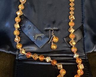 Vintage Crystal Necklace and Earrings