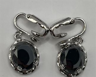 Sorrento sterling silver oval hematite earrings