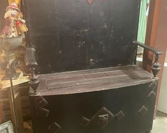 51" in width 71" tall shoe shine station out of historic hotel Muehlebach in Kansas City .