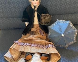 Antique French Fashion Porcelain doll