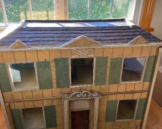 Doll House circa 1900. Made to resemble the Longfellow house in Cambridge