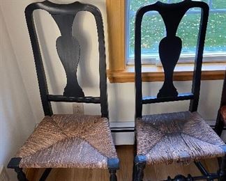 Pair of Queen Anne Chairs with Spanish feet