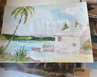 Birdsey watercolor. Bermuda