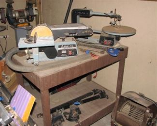 Delta scroll saw and combo sander