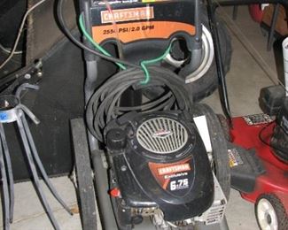 Craftsman power washer. Some of the gas powered items have been setting a while and will need carburetors cleaned.