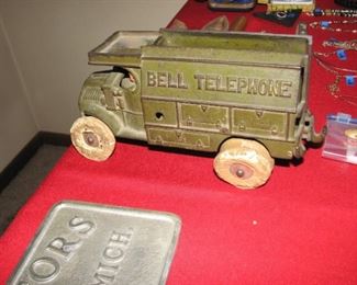 cast iron Bell telephone truck