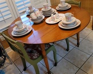 Drop-Leaf Table w/ 2 Chairs
