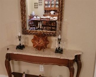 Bassett Marble Top Entry Table