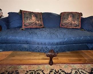 Hickory Chair Furniture camel back sofa and 4 pillows