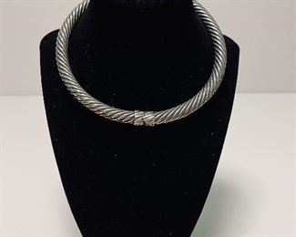 David Yurman sterling and 14K gold necklace