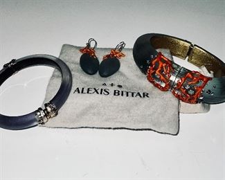 Alexis Bittar bracelets and earrings