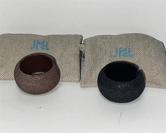 J McLaughlin Stingray leather cuff bracelets