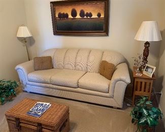 Lazy Boy sofa & lamps still available. Side table sold.