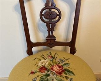 Antique 19th Century Tapestry Chair.