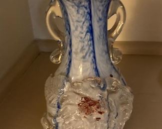 Vintage Porcelain Double Handle Vase.