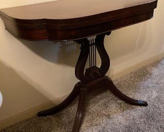 Mahogany "Flip Top" Console Table.