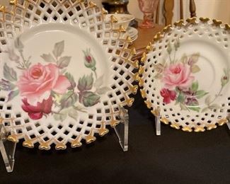 Lefton Hand Painted Plates.